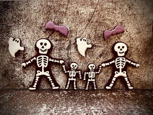 Skeleton Family Biscuit Box