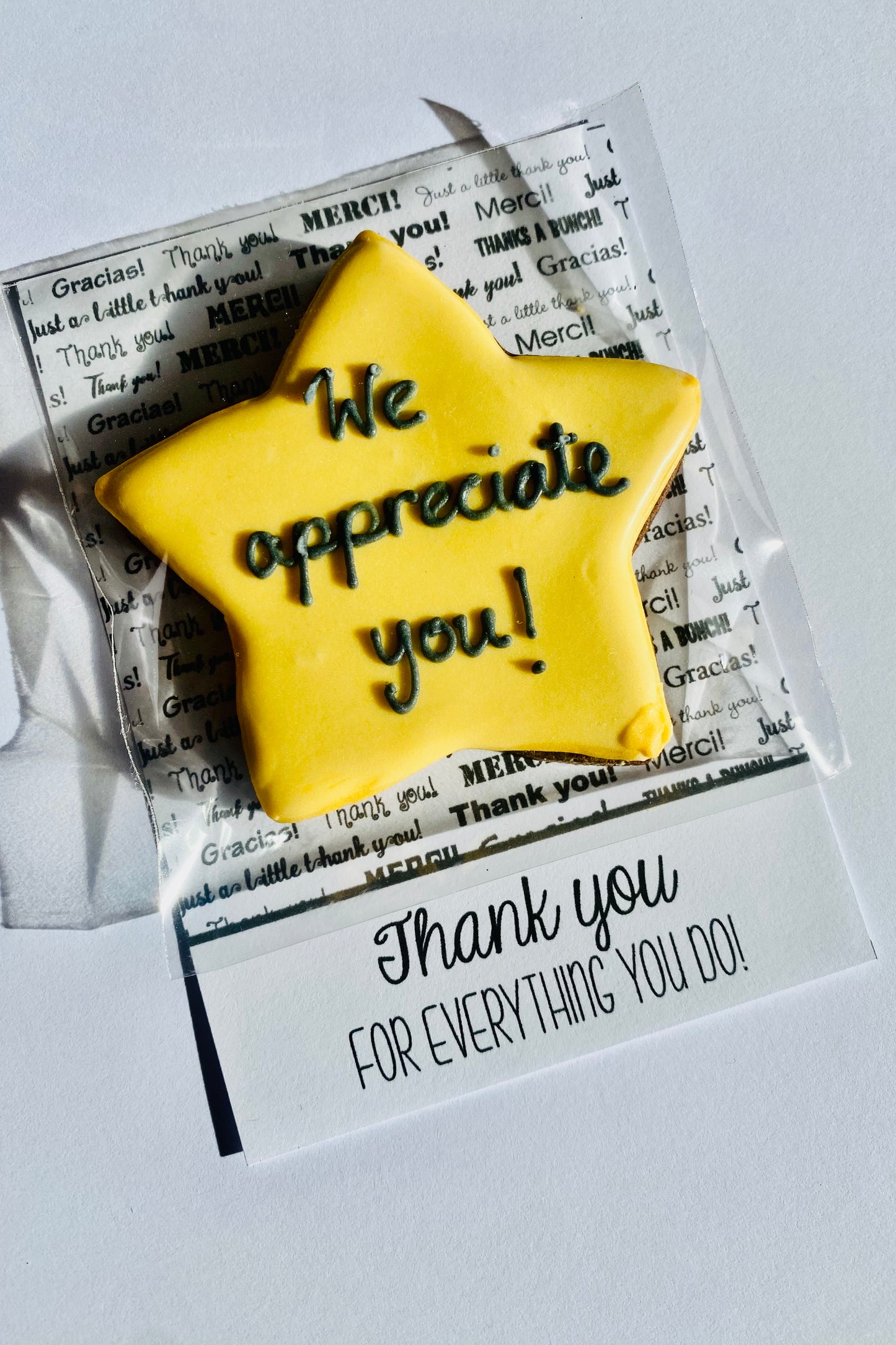 We Appreciate You Cookie Card