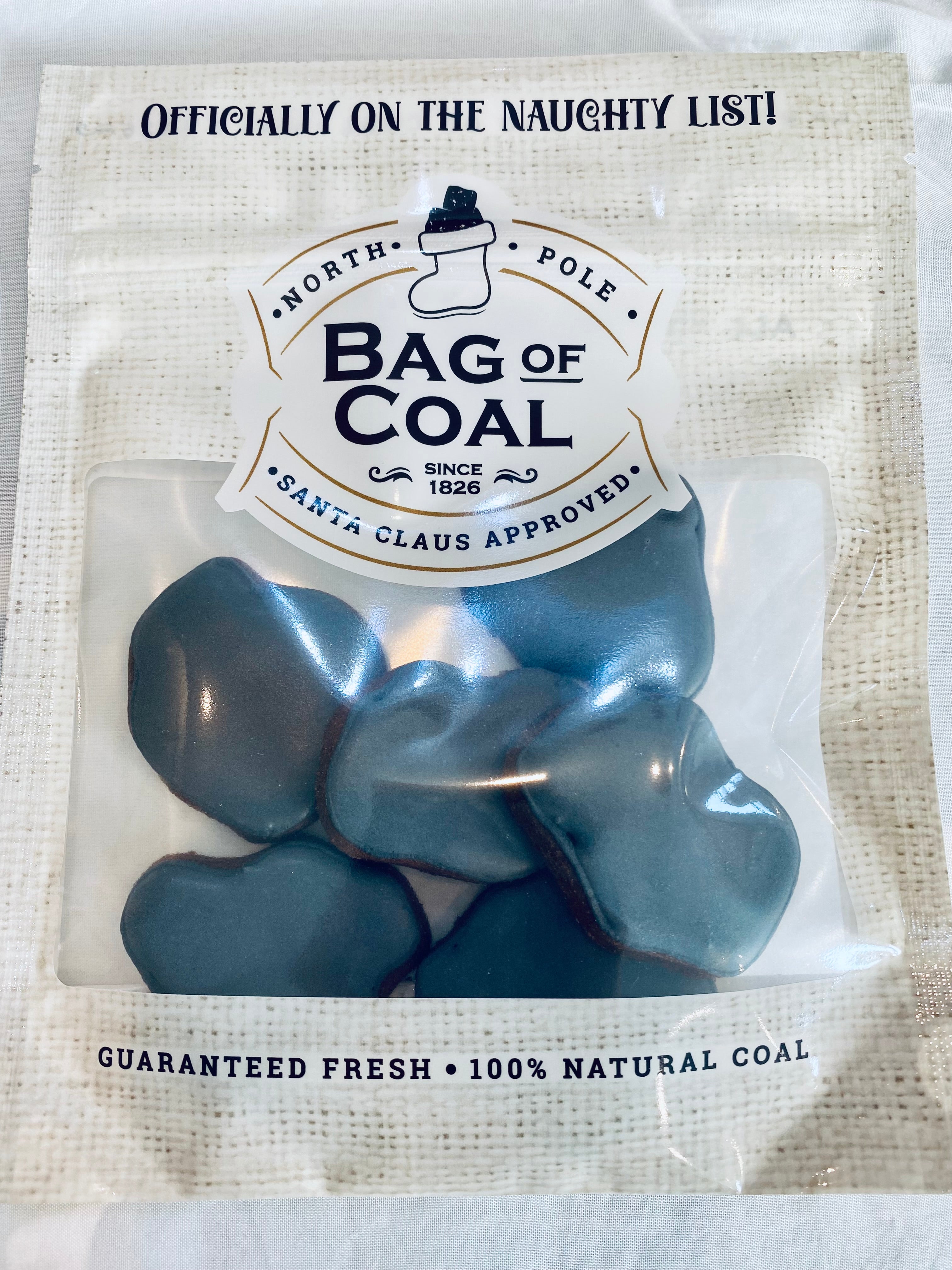 A bag of coal for online christmas