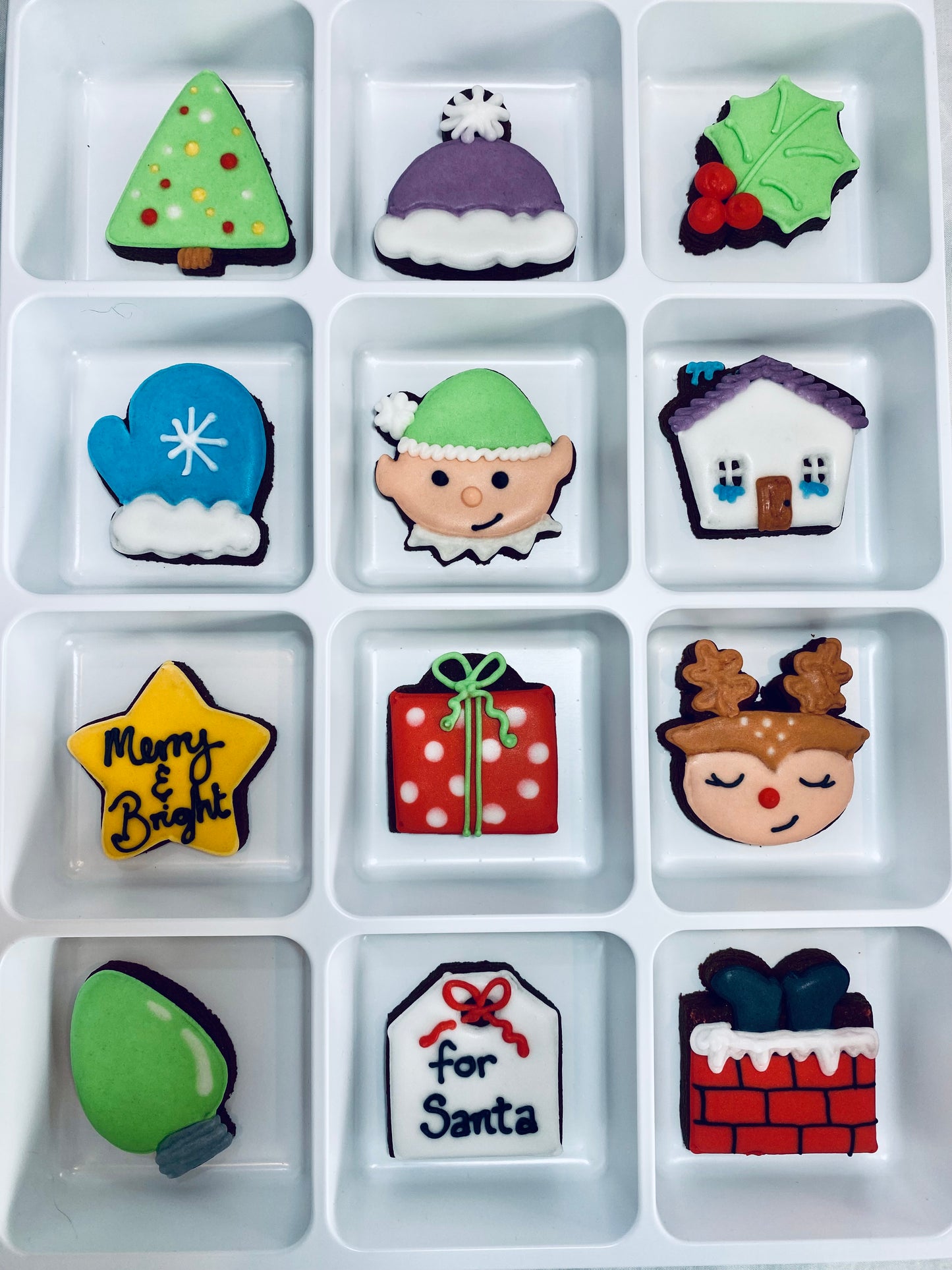 the second side of the advent calendar to show the iced biscuits included in the countdown to Christmas calendar