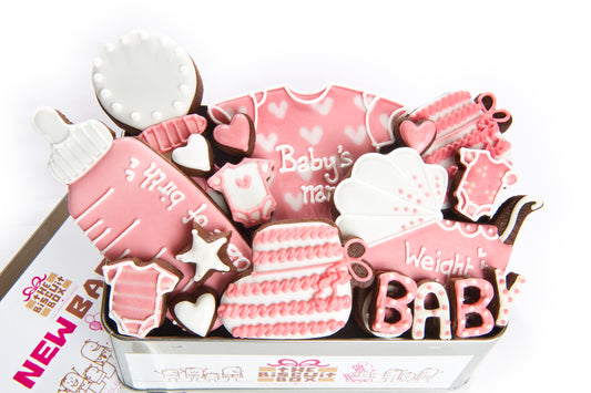 New Baby Girl Biscuit Tin