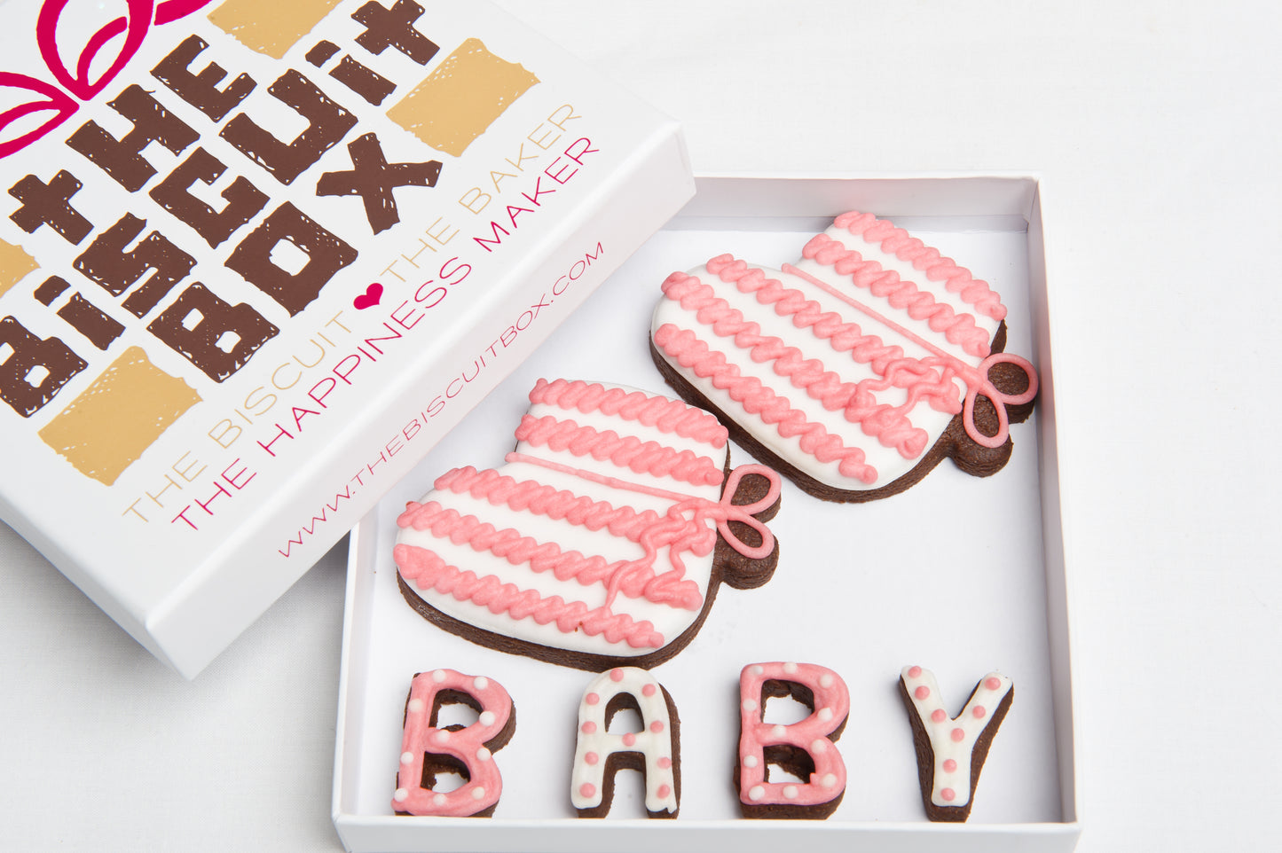 Baby Girl Booties Biscuit Card
